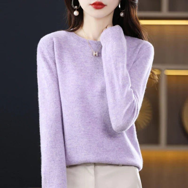 Cashmere trui met ronde hals voor dames