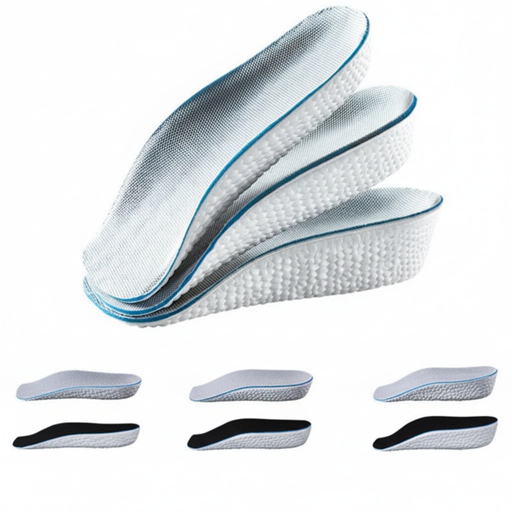 Aangepaste steunzolen met hakverhoging en ergonomisch voetbed
