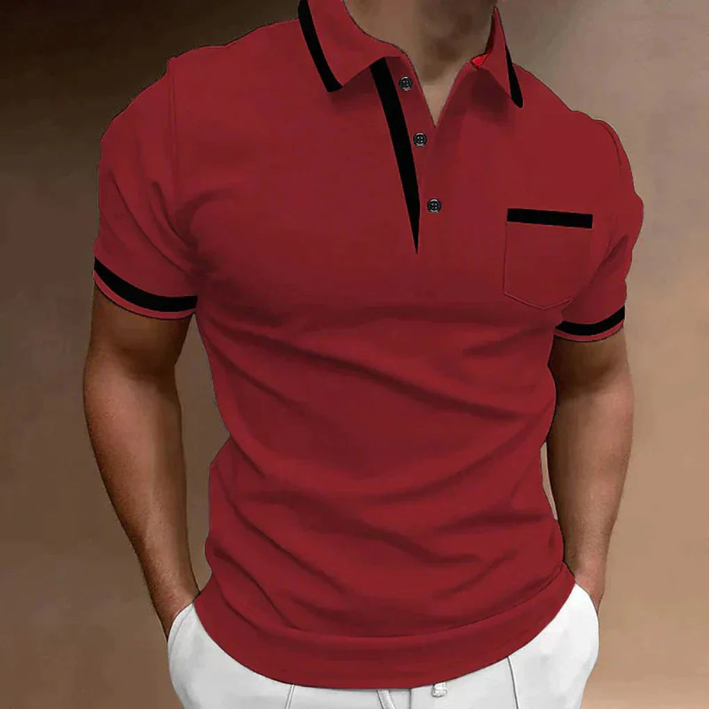 Klassiek poloshirt voor heren, tijdloze pasvorm, dagelijkse elegantie