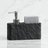 Zeepdispenser in Steenlook met Sponshouder – Elegant en Praktisch voor Keuken of Badkamer