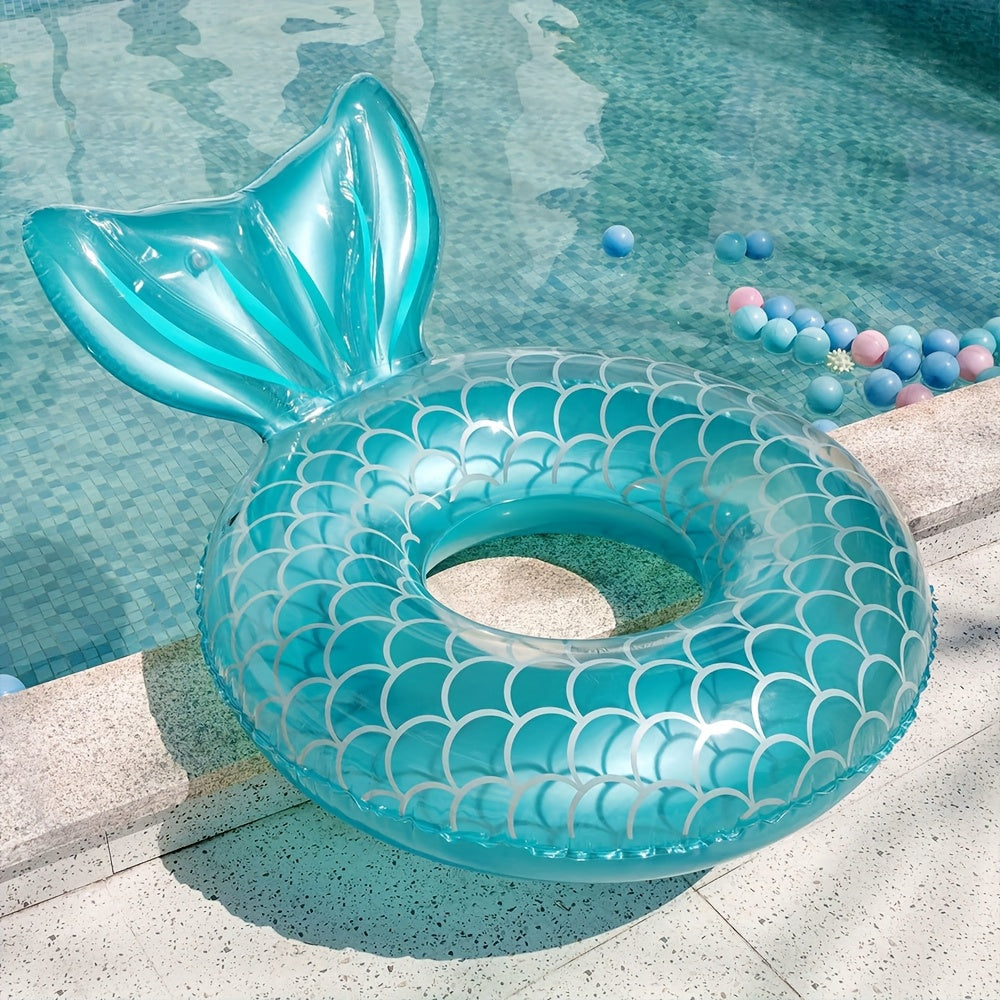 Opblaasbare Float in Vorm van een Zeemeerminschelp – Ergonomisch Design met Kussen