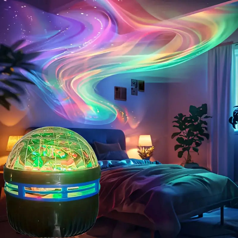 Aurora LED Sterrenhemel Projector – Galaxy RGB Nachtlamp met Afstandsbediening, Perfect voor Slaapkamer & Feestdecoratie"