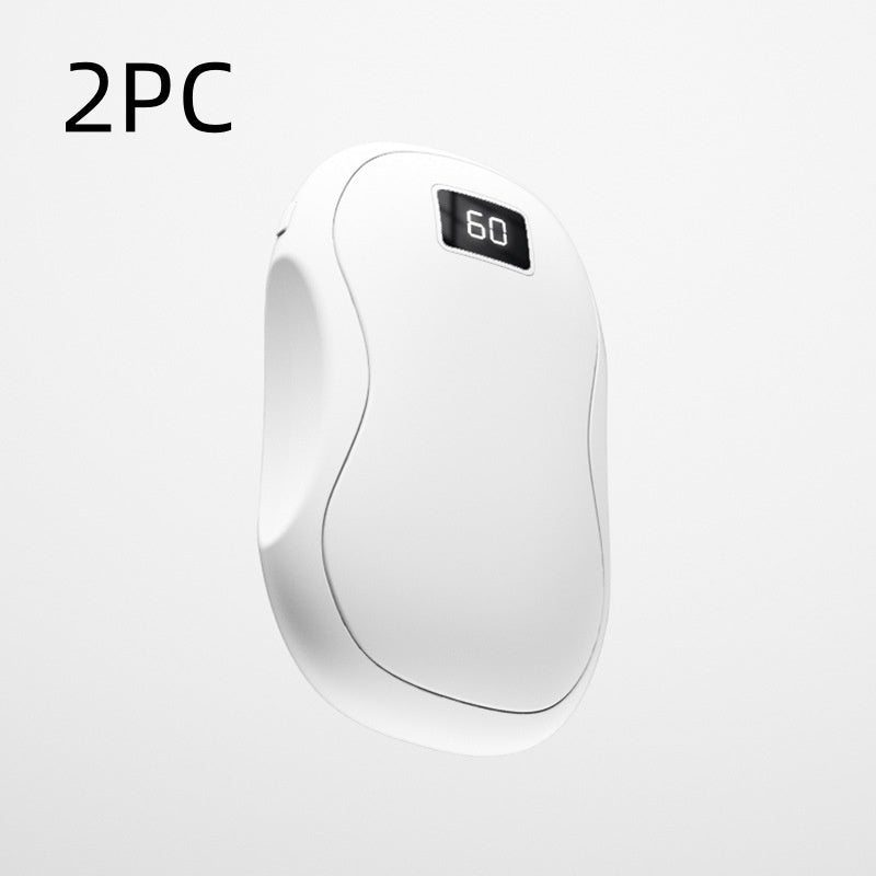 Oplaadbare handwarmer met digitaal display, aan twee kanten warm