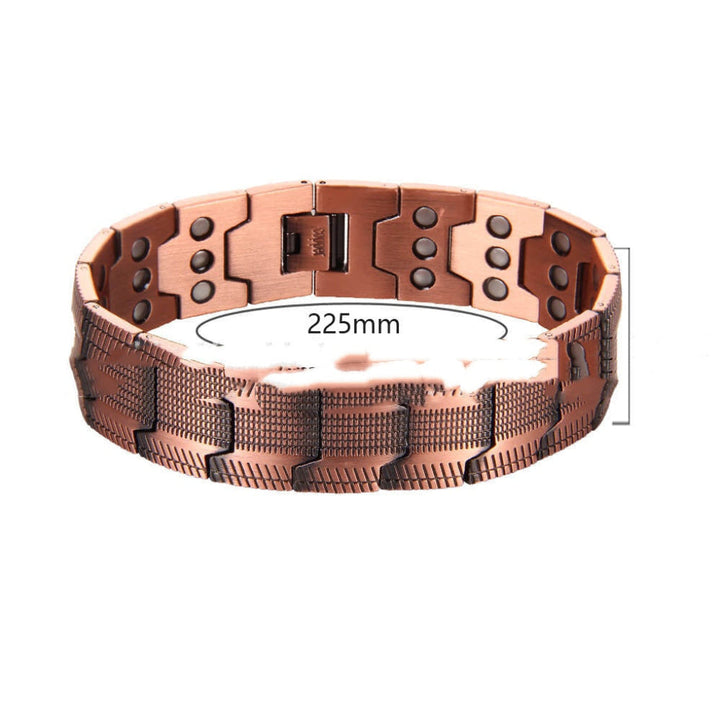 Sleek And Stylish Red Copper Bracelet For Men Wide Magnetic Red Copper Bangle