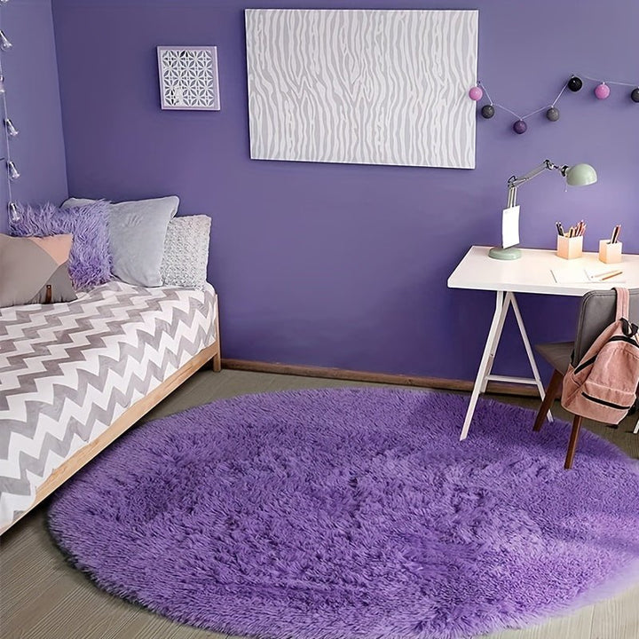 Rond Fluffy Vloerkleed - Clouda