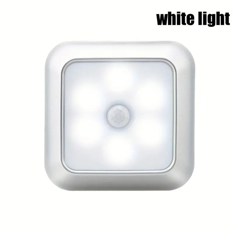AuroraGlow 6-LED Bewegingssensor Licht – Draadloos Nachtlampje op Batterij voor Binnengebruik, Trap, Keuken & Kast