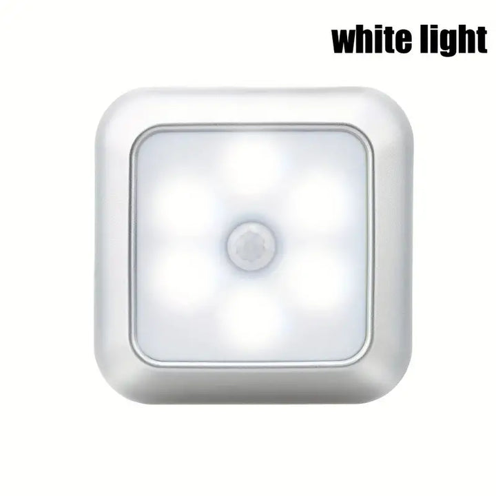 AuroraGlow 6-LED Bewegingssensor Licht – Draadloos Nachtlampje op Batterij voor Binnengebruik, Trap, Keuken & Kast