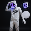 DJ-kostuum met LED-masker en oplichtende borstprint voor kinderen, discjockey