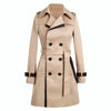 Dubbelrijige trenchcoat met inkeepkraag voor dames