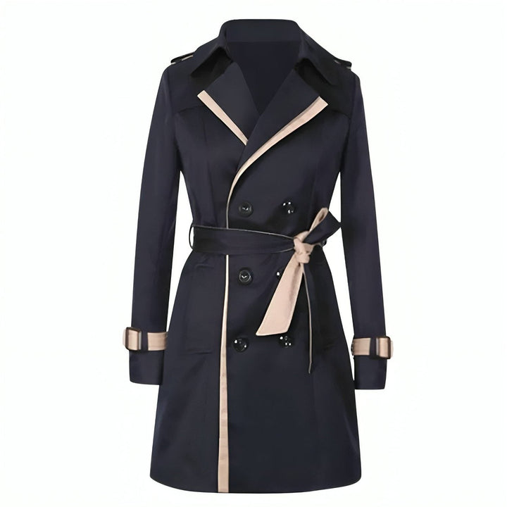 Dubbelrijige trenchcoat met inkeepkraag voor dames