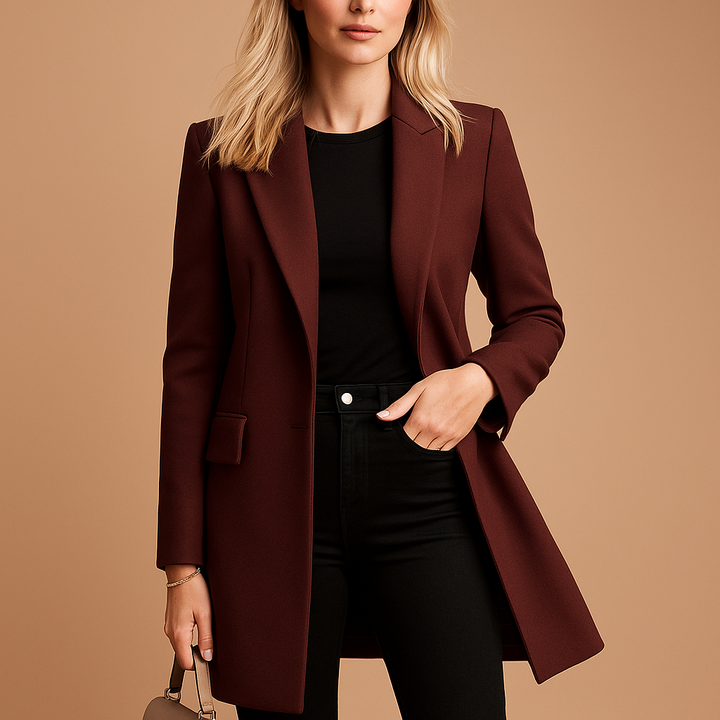 Dames Getailleerde Lange Trenchcoat – Beige Katoen, Ideaal voor Lente en Herfst Outfits