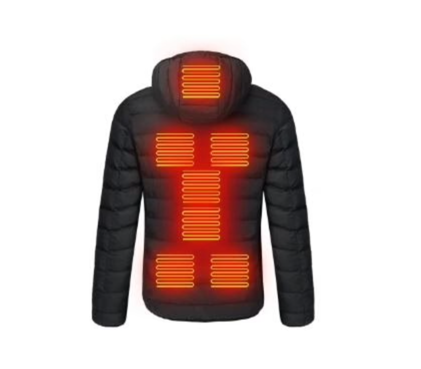 Verwarmde winterjas unisex met 3 warmtestanden