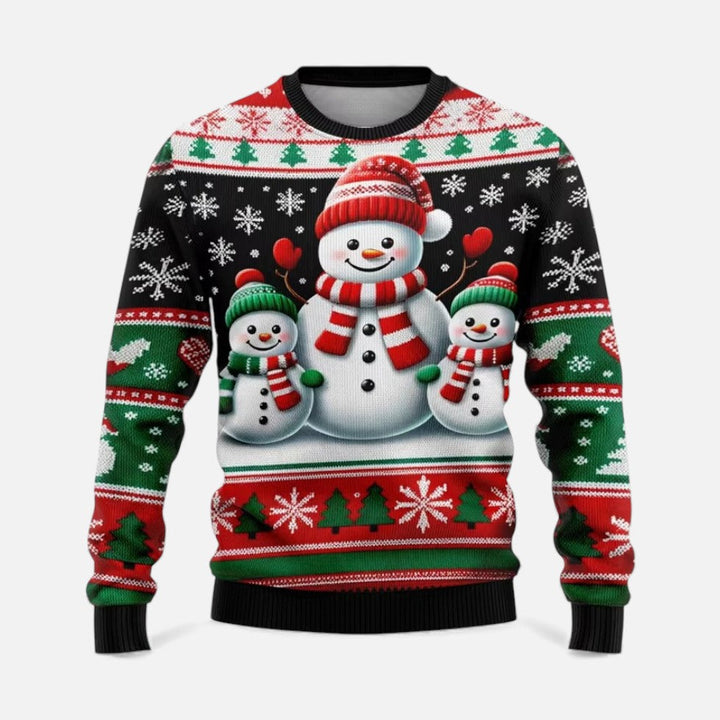 Heren Kersttrui met Winterlandschap Print