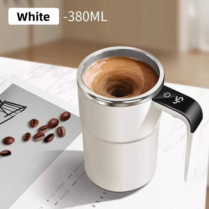 Zelfmengende verwarmde koffiebeker voor onderweg, USB-oplaadbaar