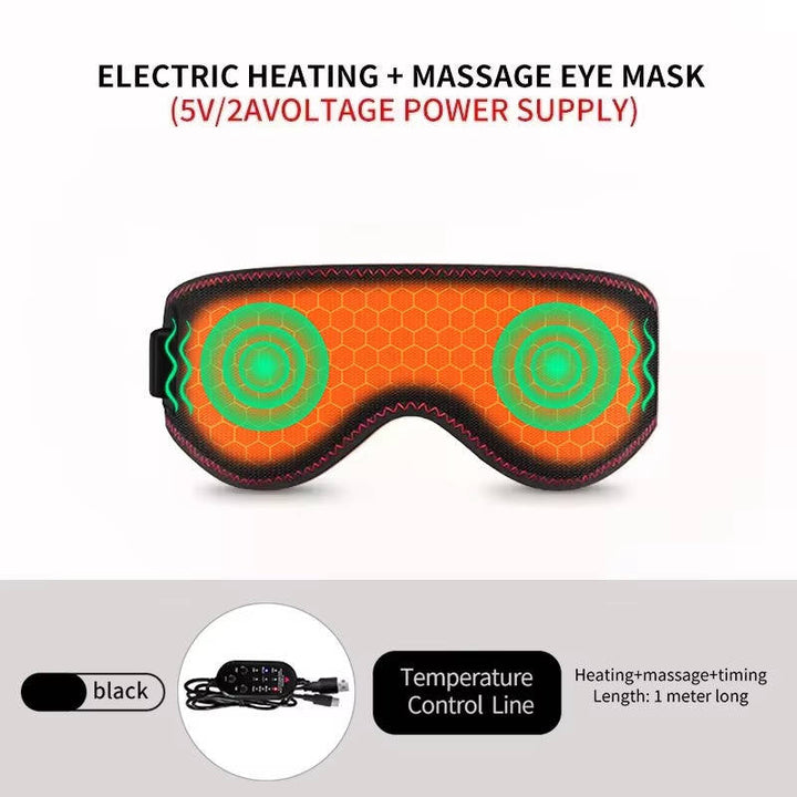 Verwarmd oogmasker met drie warmtestanden, trilling en timer