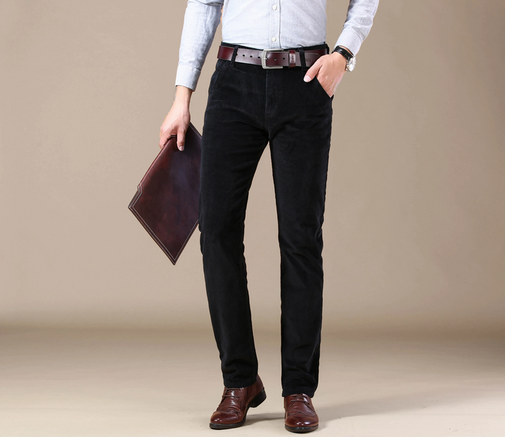 Ademende Nette Corduroy Heren Broek Met Rechte Pijpen - Lucas