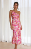 Aveline - Asymmetrische midi-jurk met bloemenprint