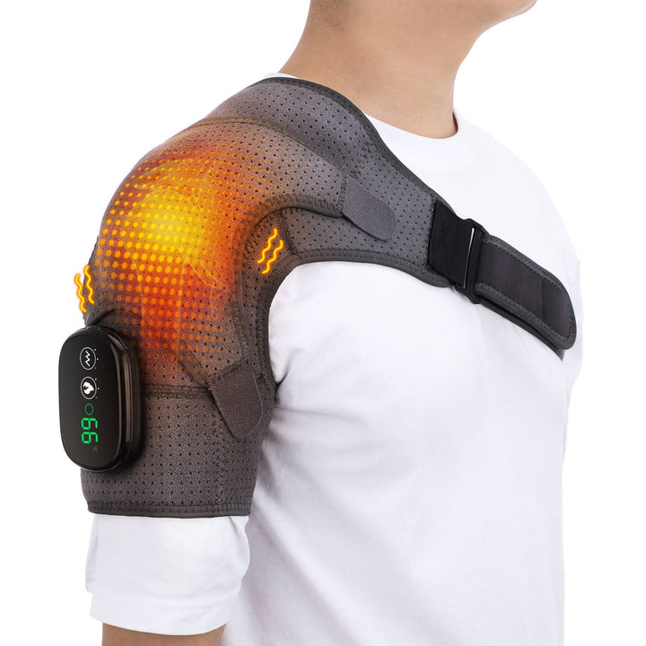 Oplaadbare verwarmde schouderband met timer, ook voor knie en elleboog