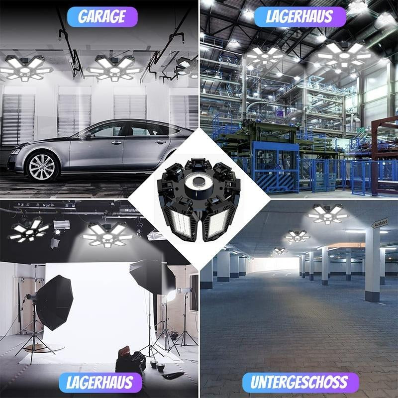 Verstelbare LED-paneellamp 6500K E26/E27 – lamp voor garage en werkplaats