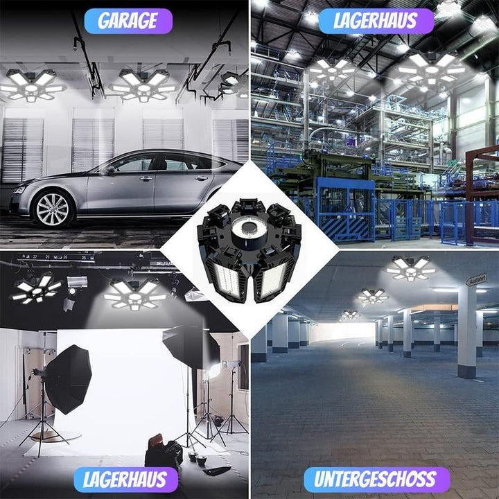 Verstelbare LED-paneellamp 6500K E26/E27 – lamp voor garage en werkplaats