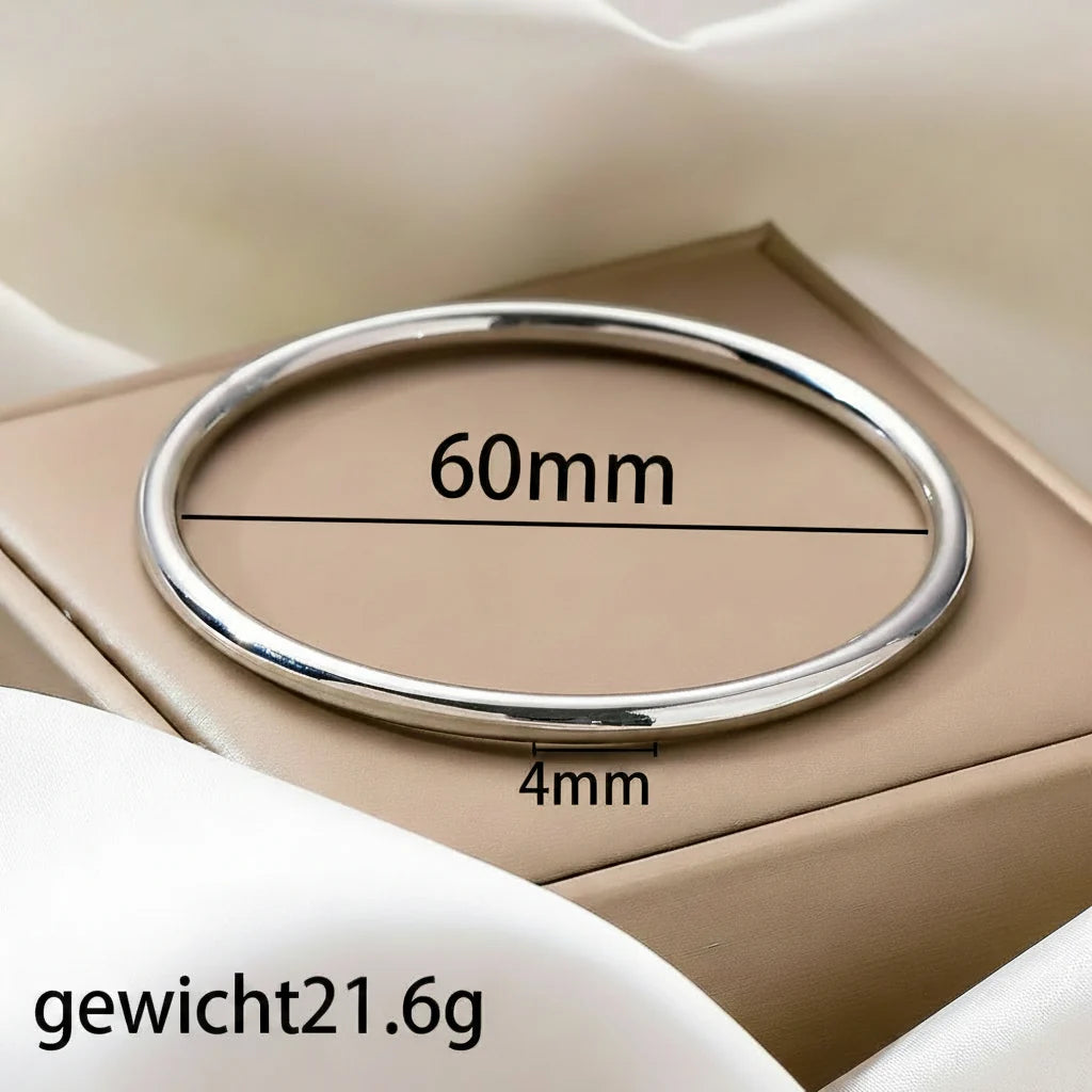 Minimalistische, hoogglanzende ronde armband
