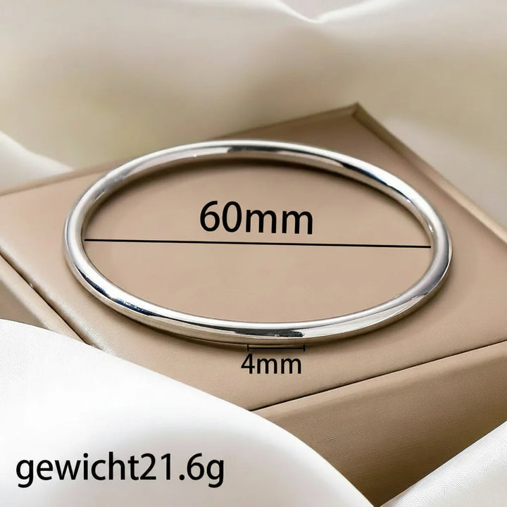 Minimalistische, hoogglanzende ronde armband