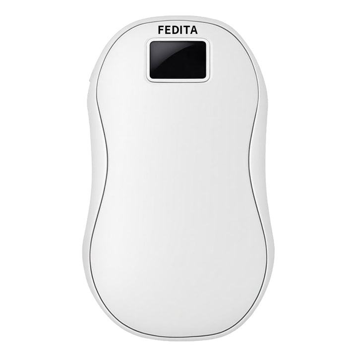 Oplaadbare handwarmer met digitaal display, aan twee kanten warm