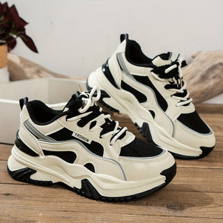 Stijlvolle Dames Sneakers Met Hoge Zool