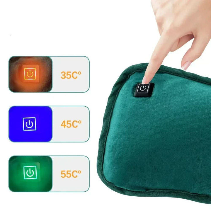 Elektrisch warmtekussen met USB-voeding, pluche stof en instelbare warmtestanden voor verlichting van rugpijn