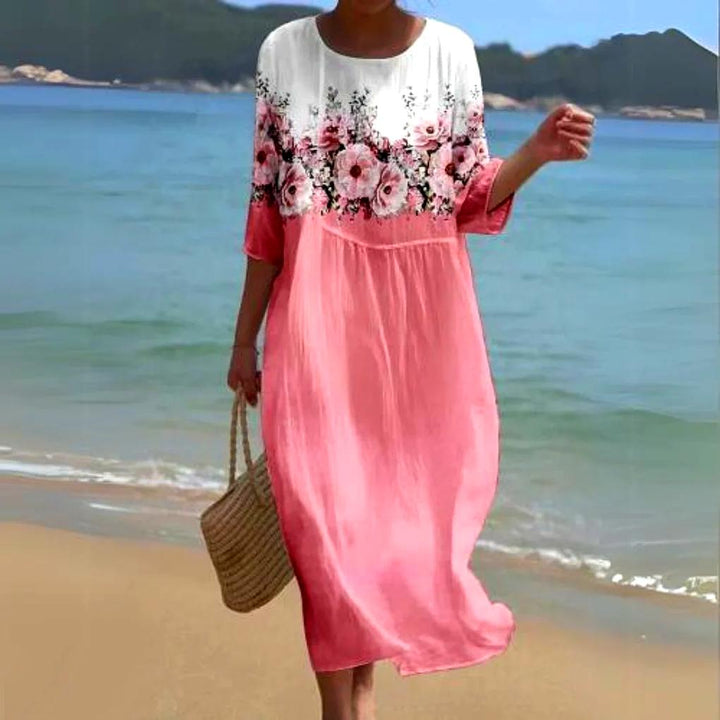 Soepele en lichte elegante midi-jurk voor dames