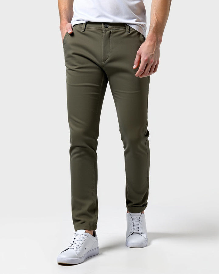 Slim fit chinobroek voor heren voor dagelijks gebruik en kantoor