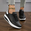 PU leren platform flats voor dames