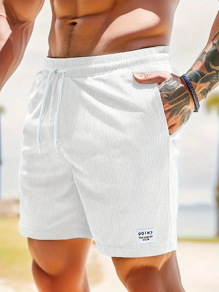 Heren Katoenlook Corduroy Zomershorts
