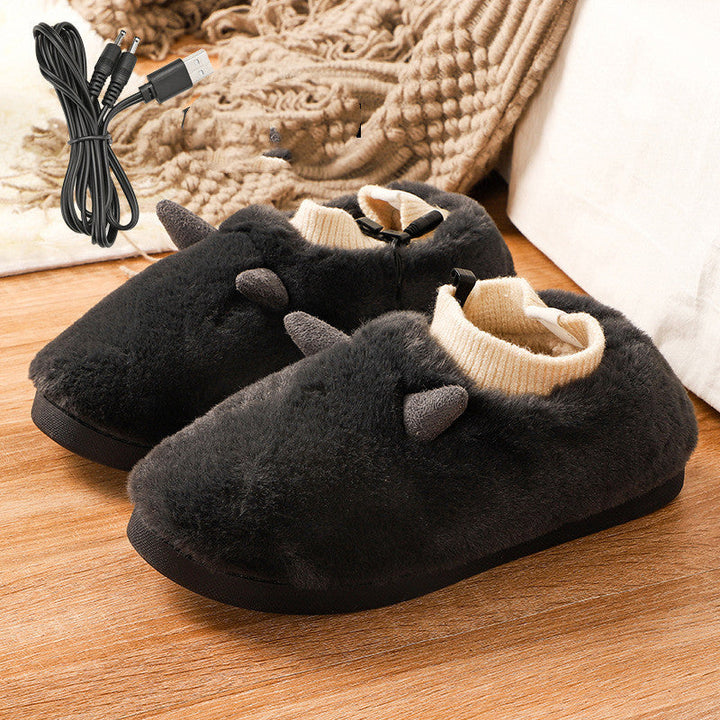 Verwarmde pantoffels met USB en superzacht velours, unisex