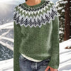 Wollen Fair Isle-trui met ronde hals voor dames