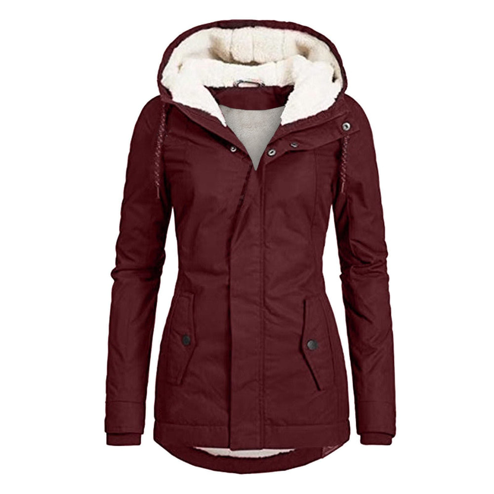 Parka met fleecevoering, capuchon en zakken voor dames
