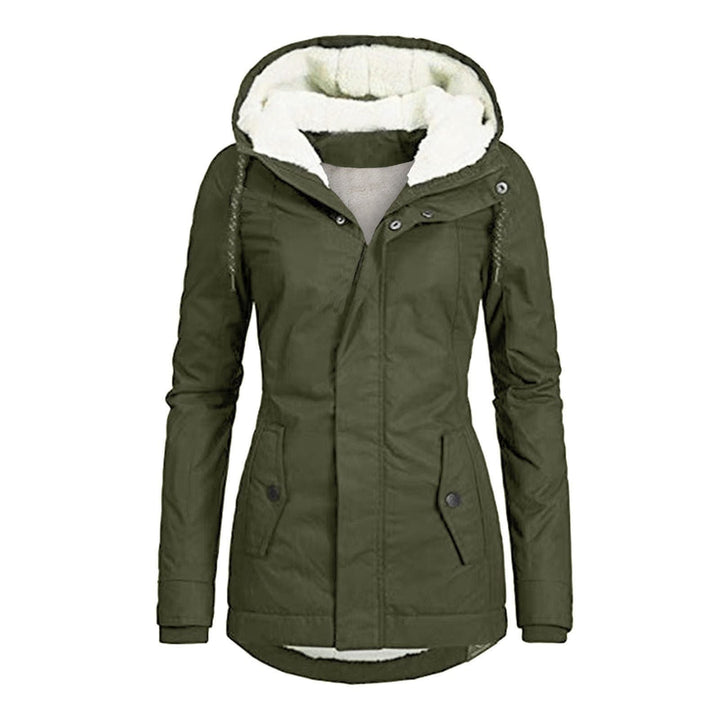 Parka met fleecevoering, capuchon en zakken voor dames