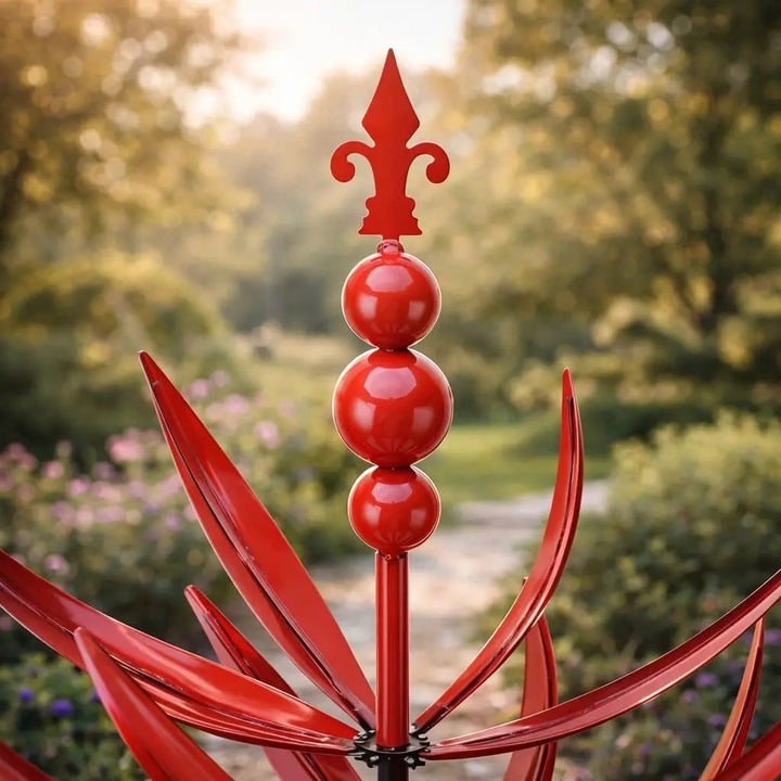 Windspinners voor de tuin met metalen lotusbloemontwerp en kinetische rotatie in twee richtingen