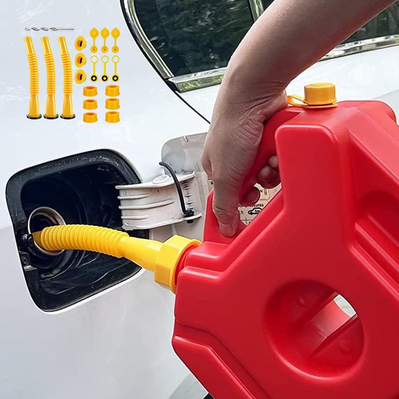 Reservekit voor benzinetankuitloop en -tuit met flexibel ontwerp en lekvrije afdichtringen