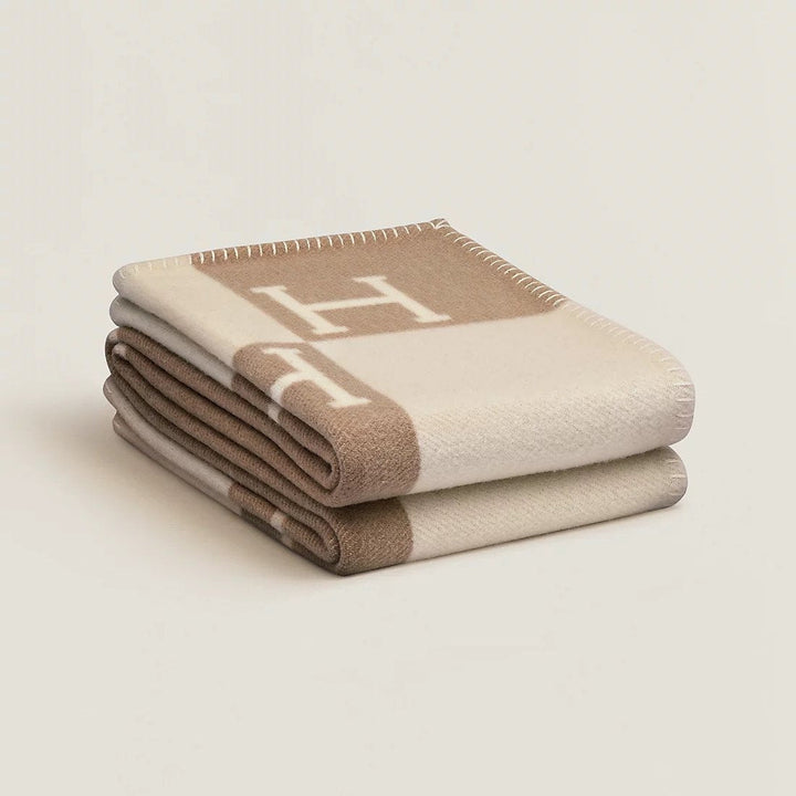 Premium Kasjmier en Wollen Plaid | Zacht en Luxueus | Goud