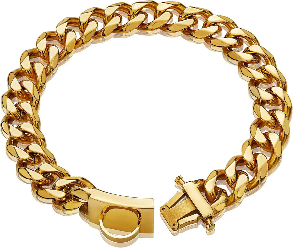 Titanium stalen hondenhalsband voor middelgrote en grote honden