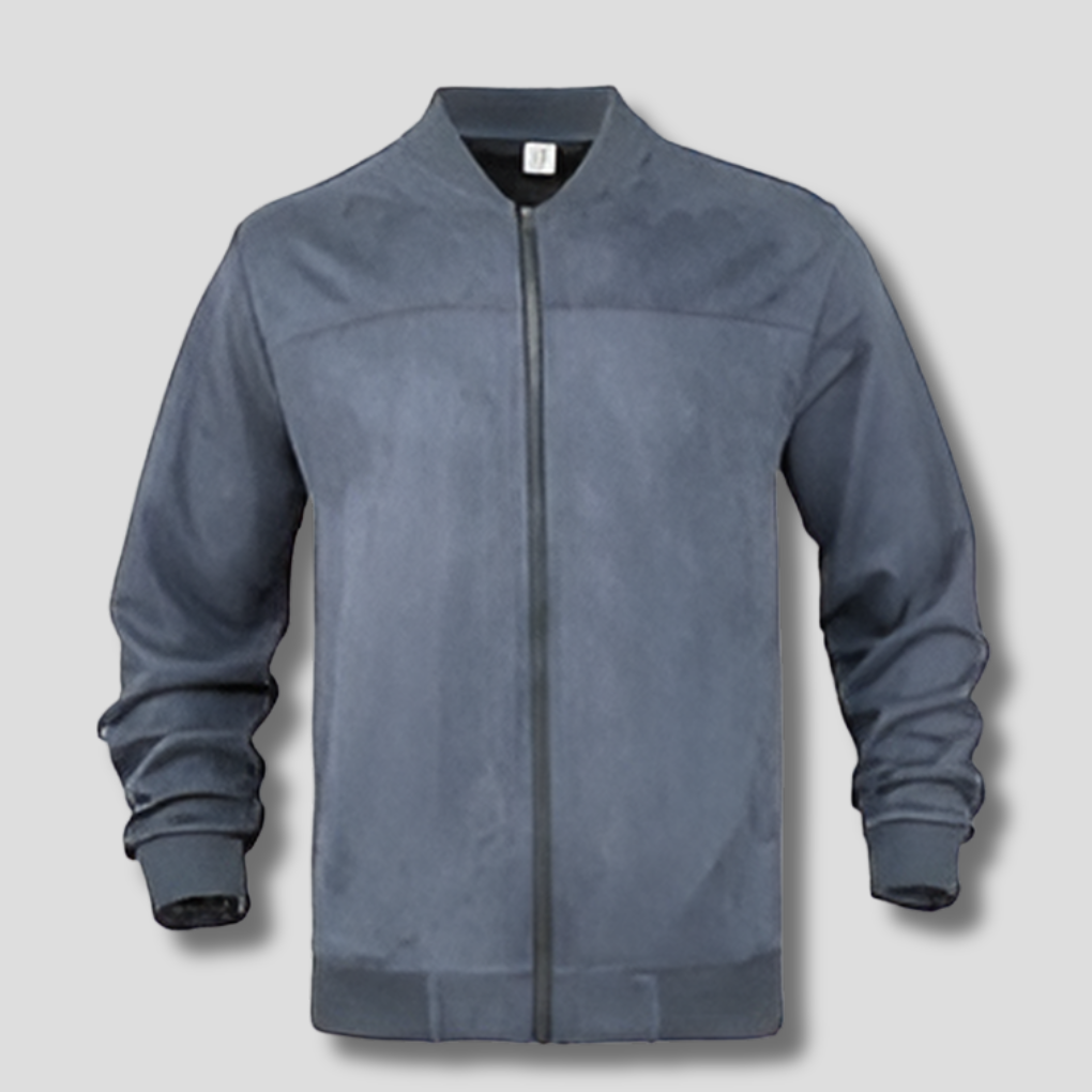 Retro suède jas voor heren