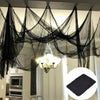 Halloween griezelige zwarte gazen doek decoratie voor spookhuis feest prop