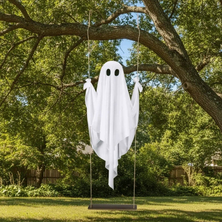 Halloween hangende spookdecoratie met ledlicht en afstandsbediening voor grote tuin buiten en feest
