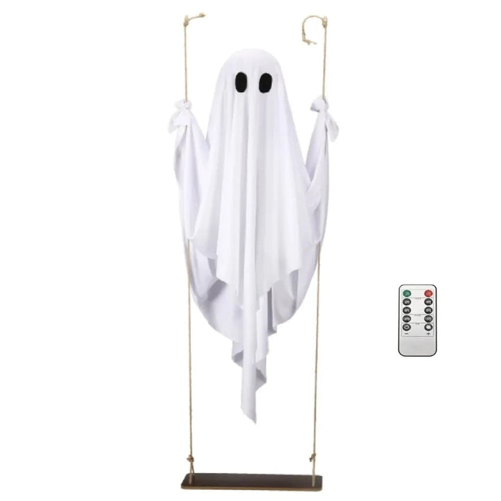 Halloween hangende spookdecoratie met ledlicht en afstandsbediening voor grote tuin buiten en feest