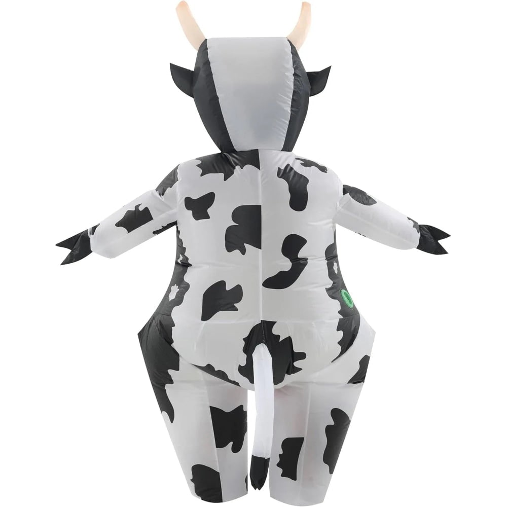 Halloween opblaasbaar koeienkostuum met opblaaspak en dierenontwerp
