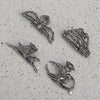 Halloween metalen klauwklemmen met griezelige spin-, vleermuis- en skeletontwerpen, decoratieve haarklemmen