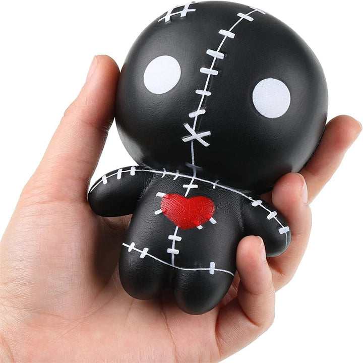 Halloween squishy, langzaam rijzend voodoopop met gestikte details voor stressverlichting en uitdeelcadeautjes