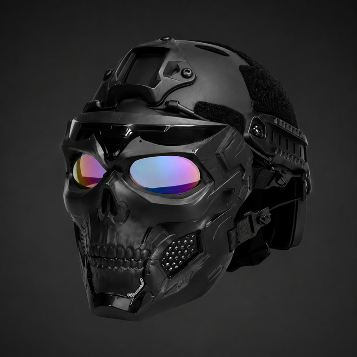 Halloween tactisch schedelmasker en gezichtsmasker met beschermbril voor cosplay airsoft paintball feest
