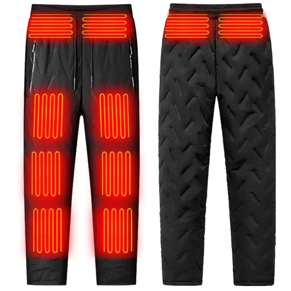 Verwarmde broek met sherpavoering en meerdere warmtezones
